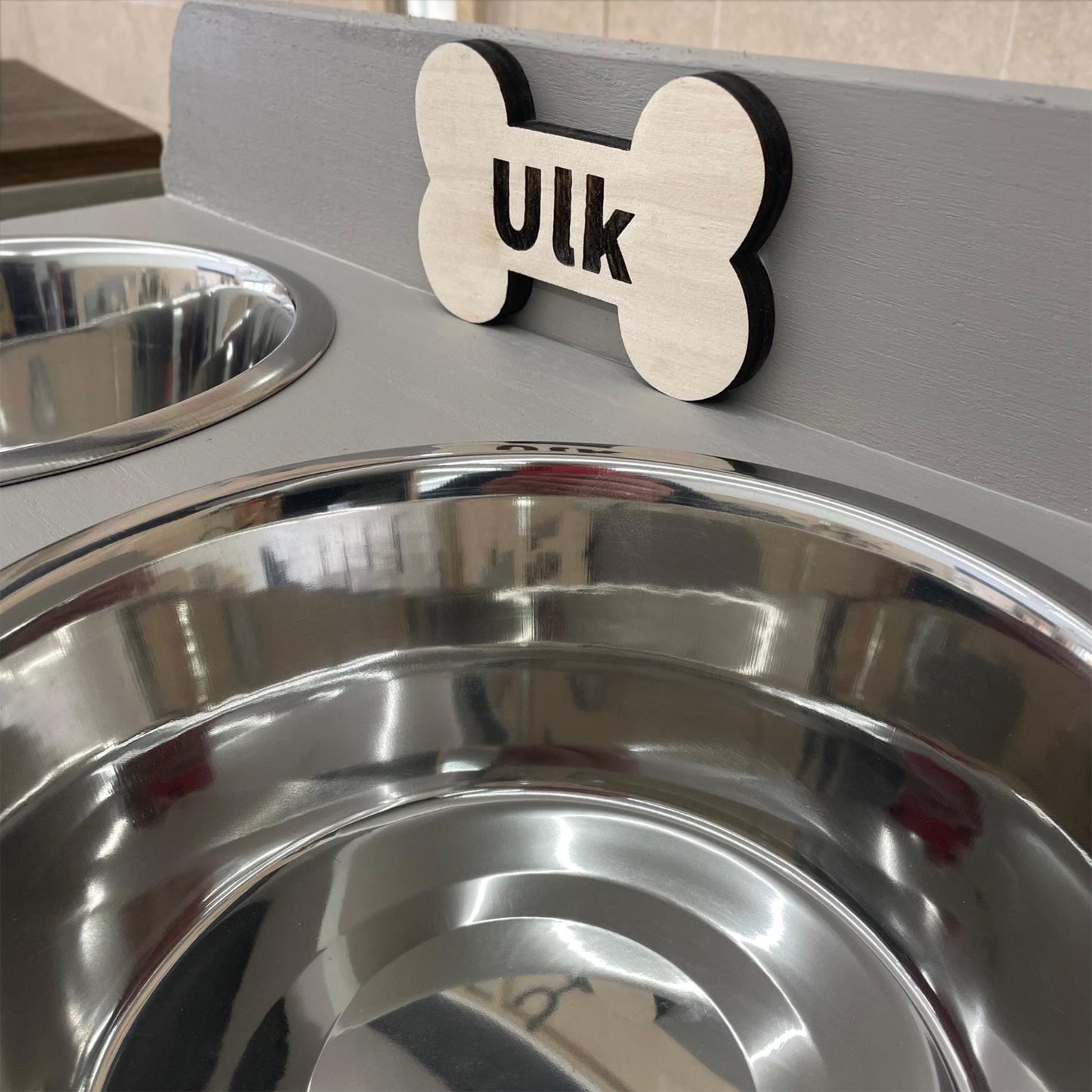 Porta Ciotole per Cani misura Grande Personalizzato